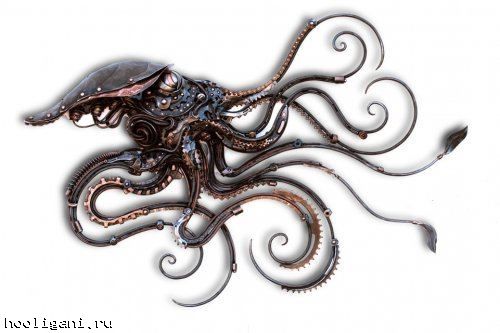 <br />
				Британский художник по металлу превращает повседневные предметы в потрясающие скульптуры животных и фантастических существ (23 фото)<br />
							