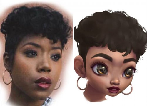 Французская художница перерисовывает людей, превращая их в мультяшных персонажей в стиле студий Disney и Pixar (23 фото)