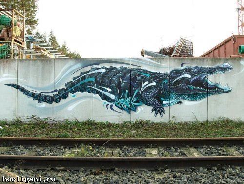 <br />
				Красочные животные-роботы граффити-художника Jayn, которыми он украшает мрачные и серые стены зданий (33 фото)<br />
							