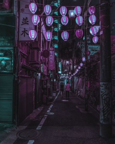 Киберпанковские фотографии ночного Токио (24 фото)